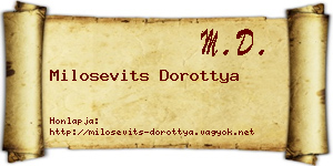 Milosevits Dorottya névjegykártya